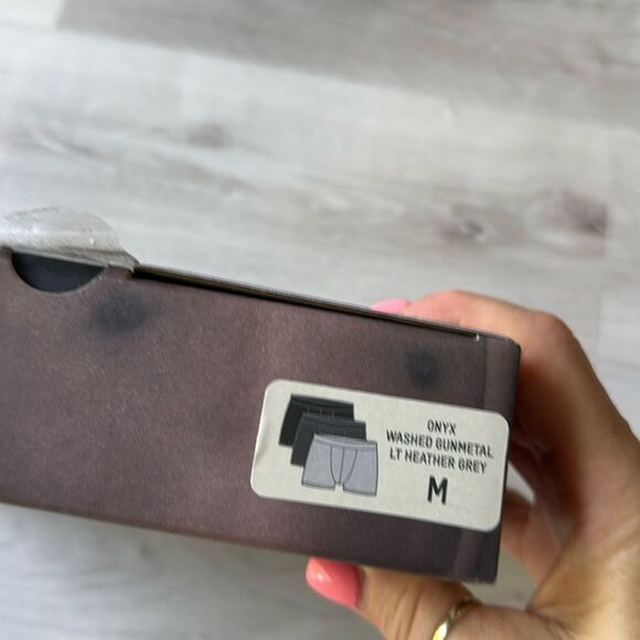 Skims Cotton 3” Inseam Boxer Brief Stone Heather Multi Medium NWT in packaging - Picture 6 of 8